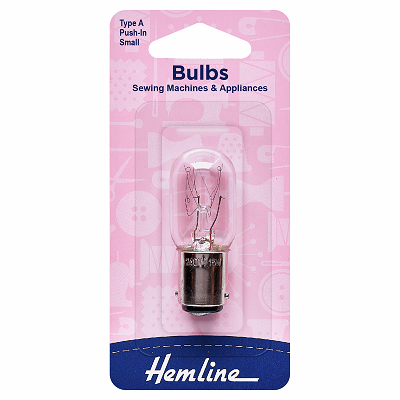 H130.S Sewing Machine Bulb: Bayonet: Small (3cm glass from top of metal bit)